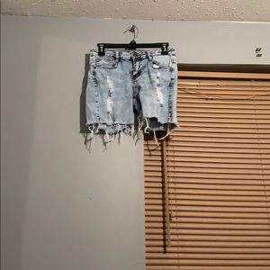 Ripped Jean shorts